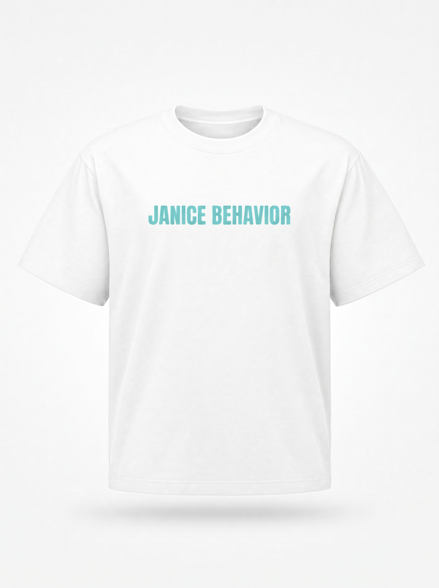 ‘Janice Behavior’ Tee - Ice Blue Relaxed Fit Graphic T-Shirt