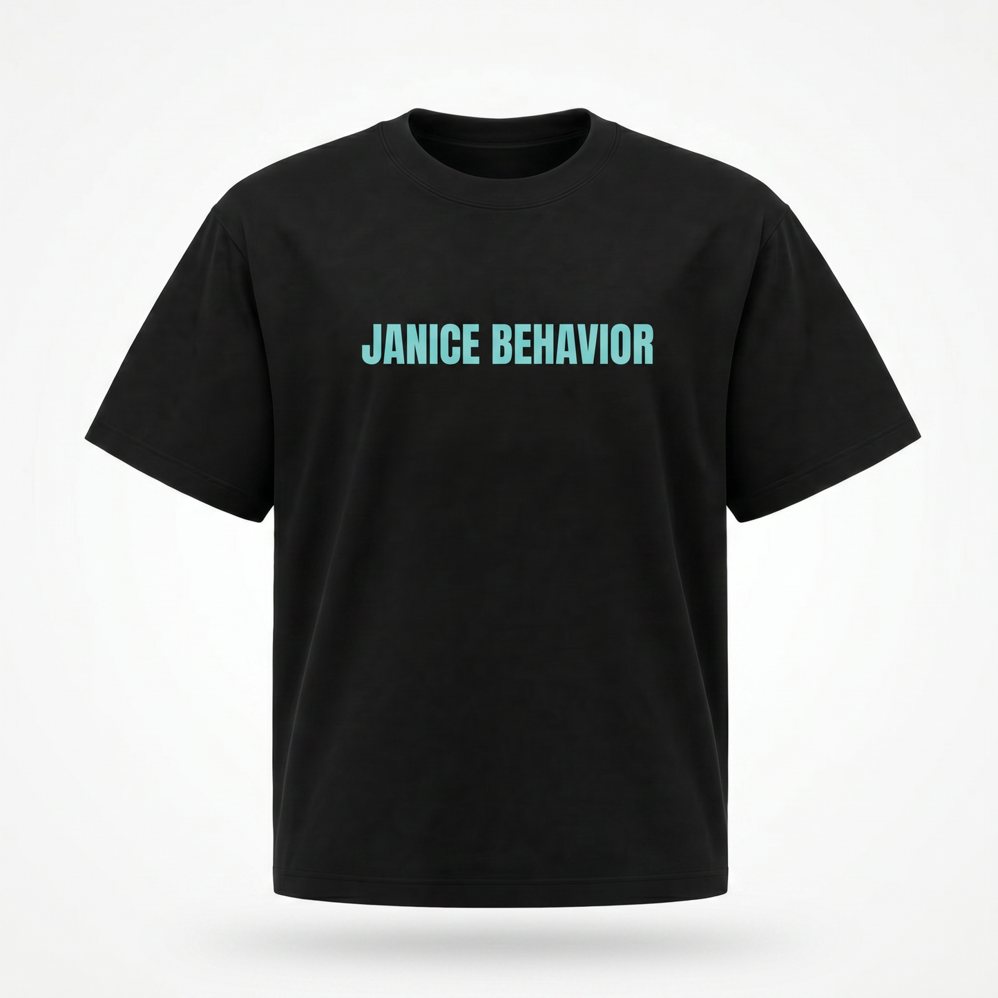 ‘Janice Behavior’ Tee - Ice Blue Relaxed Fit Graphic T-Shirt