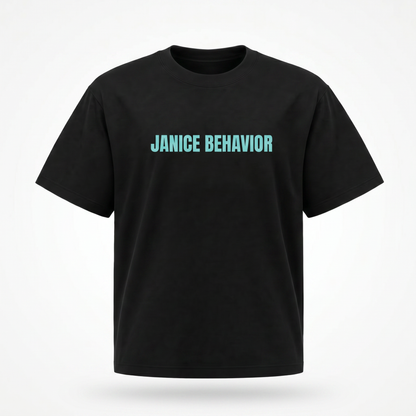 ‘Janice Behavior’ Tee - Ice Blue Relaxed Fit Graphic T-Shirt