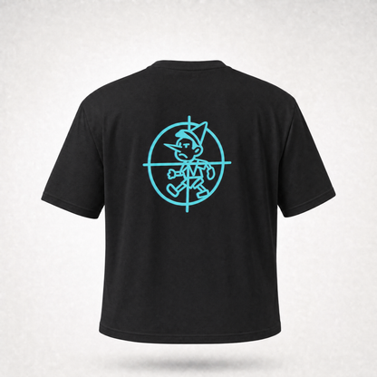 SHABANG 'Freeze The World' Tee — Ice Blue Oversized Graphic T-Shirt