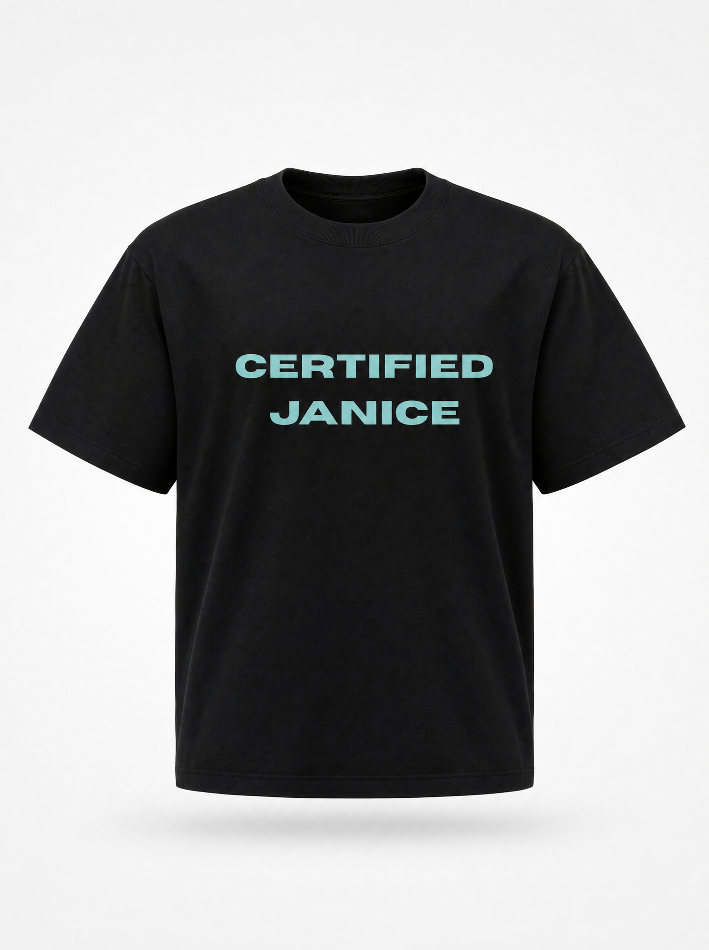 ‘Certified Janice’ Tee - Ice Blue Relaxed Fit Graphic T-Shirt