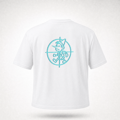 SHABANG 'Freeze The World' Tee — Ice Blue Oversized Graphic T-Shirt